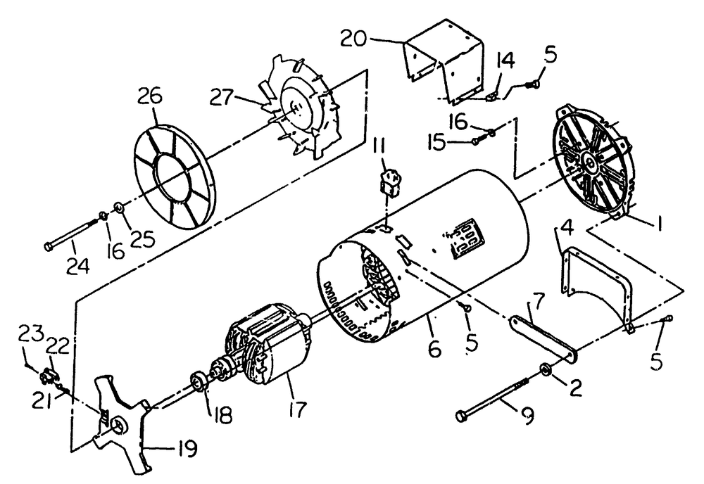 Ac Generator Diagram and Parts List for 8840-1-S2400  Briggs and Stratton Generator